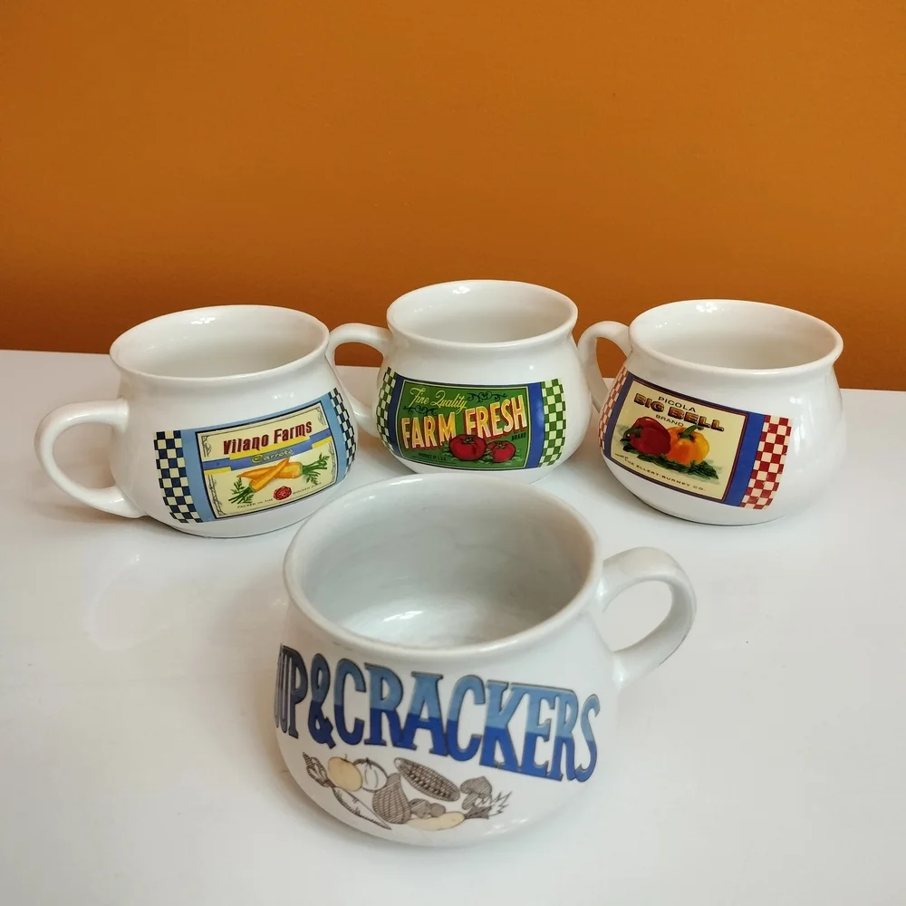 Dat'l Da-It, Inc. Vintage Soup Ceramic Recipe Mug Bowl Cup